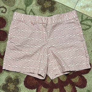 LOFT Pink Eyelet Bermuda Shorts